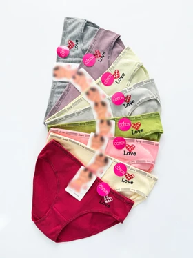 شورت اسلیپ زنانه کبریتی نوار دوزی Love