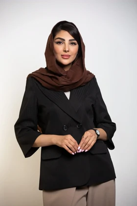 کت زنانه یقه بلیزر آستین 3ربع