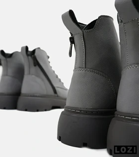 نیم بوت چرمی مردانه طوسی Timberland