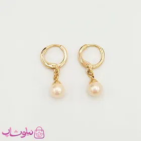 گوشواره آویز ژوپینگ مدل مروارید شامپاینی