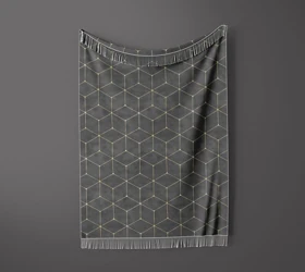 شال مبل ریش دار sofa shawl 84