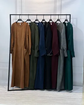 مانتو بلند مخمل کبریتی مدل تیانا کد 77512