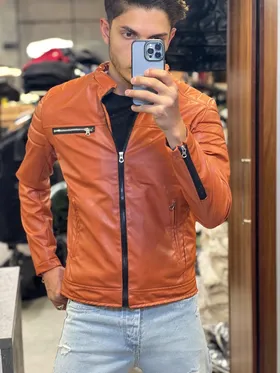 کاپشن چرم لواشکی جی استار کیفیت عالی لارج تا چهار ایکس لارج