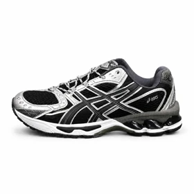 کفش کتانی مردانه مدل اسیکس مشکی طوسی لژ سفید ASICS