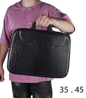کیف اداری چرم پرسی مدل ایستاده 2061