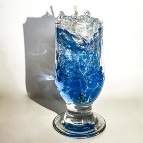 شمع ژله ای جام بلوبری یخی