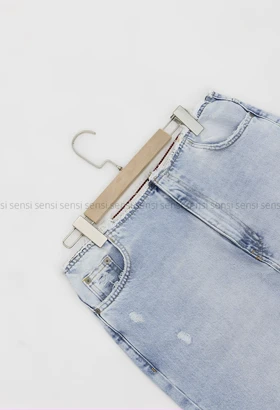 شلوار جین wide legلبه ریش
