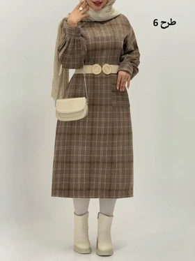 3593-کفتان چهارخونه پشمی