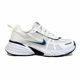 کتانی اسپرت مردانه مدل نایک v2k وی تو کی کشلون رنگ سفید مارک آبی کد 007701