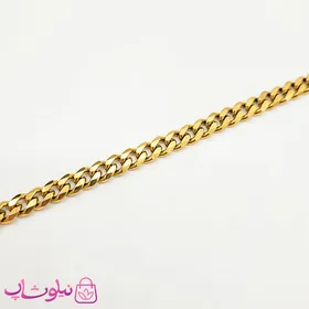 ست دستبند و گردنبند مردانه کارتیه مدل استیل گلد کد 300