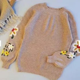 بلور بافت زنانه بیسکویتی گل برجسته وارداتی