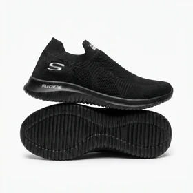 کفش کتانی اسکیچرز مدل پیاده روی بدون بند تمام مشکی کد 295253