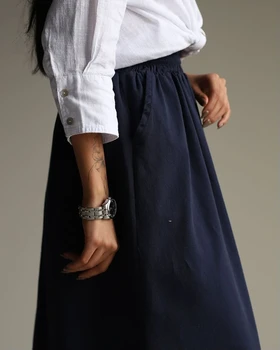 دامن کتان yashli_midi
