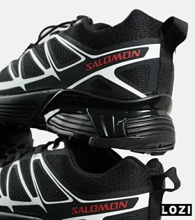 کفش کتانی طوسی مشکی سفید Salomon xt-6