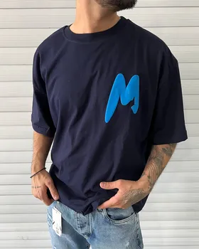 تیشرت T-SHIRT طرح M رنگ سرمه ای