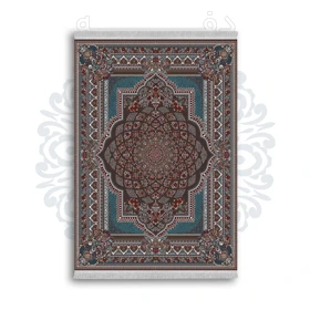 فرشینه از جنس پارچه هازان مخمل ترک طرح سنتی و مدرن برند دفه کد DAMG449