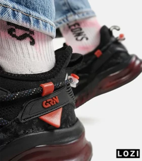کفش کتانی مردانه و زنانه مشکی نارنجی نایک NIKE gravity