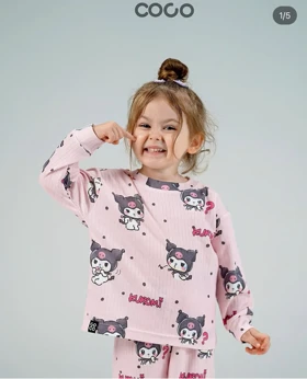 ست راحتی منزلی بلوز آستین بلند و شلوار COCO