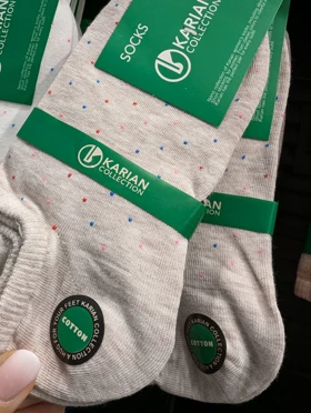 جوراب مچی خال‌خالی کاریان1016 (خاکی روشن)