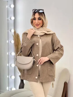 کت ژاکارد سر جیب دکمه