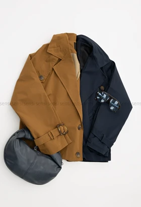 ترنچ کت آستر دار4دکمه کد1004697