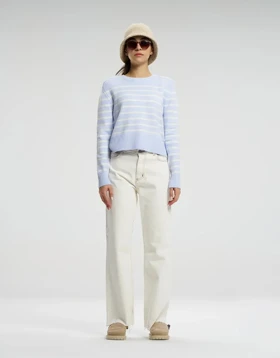 رینگر پهن یقه گرد (آبی روشن)