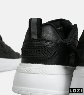 کفش کتانی مردانه مشکی سفید FASHION مدل 6726