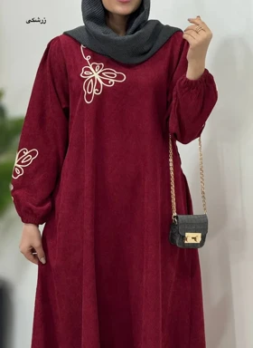 پیراهن مانتویی گلدوزی یامین 1