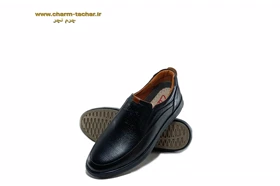 کفش طبی مردانه بدون بند چرم طبیعی کد si105