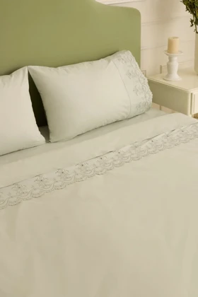 سرویس روتختی دو نفره Karaca Home مدل Avellina پنبه - سبز