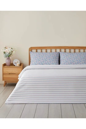 سرویس روتختی دو نفره پنبه‌ای English Home مدل Bloss Mist - یاسی