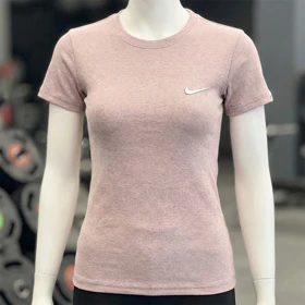تیشرت ورزشی زنانه نایک (Nike) مدل کبریتی جذب با لوگو گلدوزی
