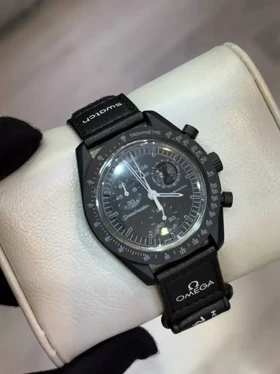 ساعت امگا سواچ ماه مشکی اسنوپی Omega Swatch Mission To
