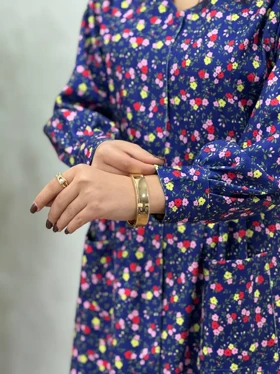 پیراهن مانتویی پاییزه طرحدار آیسو سانیا 1