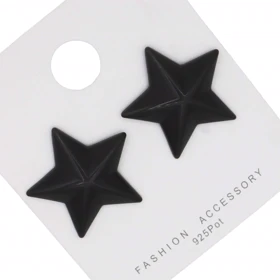 گوشواره دخترانه فانتزی مدل ستاره رنگی (مشکی)