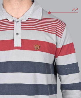تیشرت یقه دار مردانه آستین بلند 1339