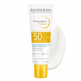 کرم ضد آفتاب بایودرما Bioderma مدل Photoderm SPF 50 حجم 40 میلی‌لیتر مناسب پوست حساس و خشک