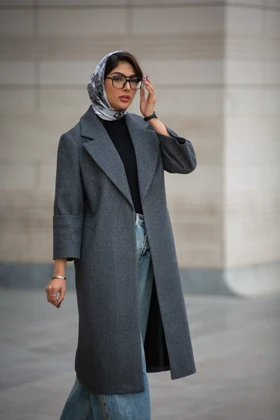 پالتو فوتر بلند آستین پاکتی New