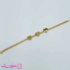 دستبند زنانه استیل مدل قلب نگین‌دار کد1849