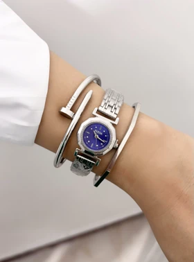 ساعت زنانه سیلور صفحه سرمه ای 812