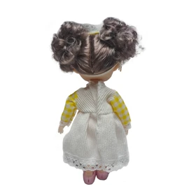 عروسک مدل مفصلی دختر چشم تیله ای کد 9104 ارتفاع 16 سانتی متر