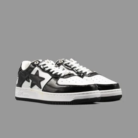 بیپ استا مشکی سفید Bape STA Black White