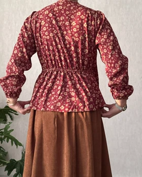 شومیز مخمل کبریتی چپ و راستی