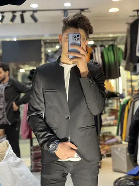 کت اسپرت مشکی یقه دیپلمات cod 34