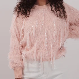 بافت موهر توردار (صورتی)