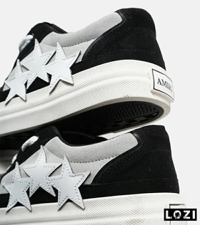 کفش اسنیکرزمشکی طوسی سفید Amiri Stars v2