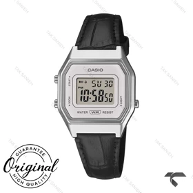 ساعت کاسیو زنانه LA680WEL-1 اصل بند چرم مشکی Casio-11923-L