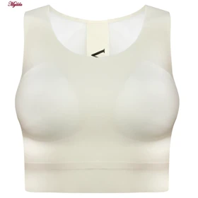 کراپ تاپ زنانه مدل لیزری پشت توری رنگ لیمویی کد 5254-5502