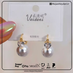 گوشواره صدفی مشابه طلا کد sg124