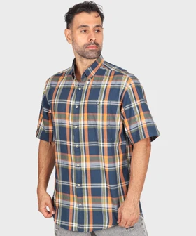 پیراهن مردانه چهارخانه و آستین کوتاه 4359